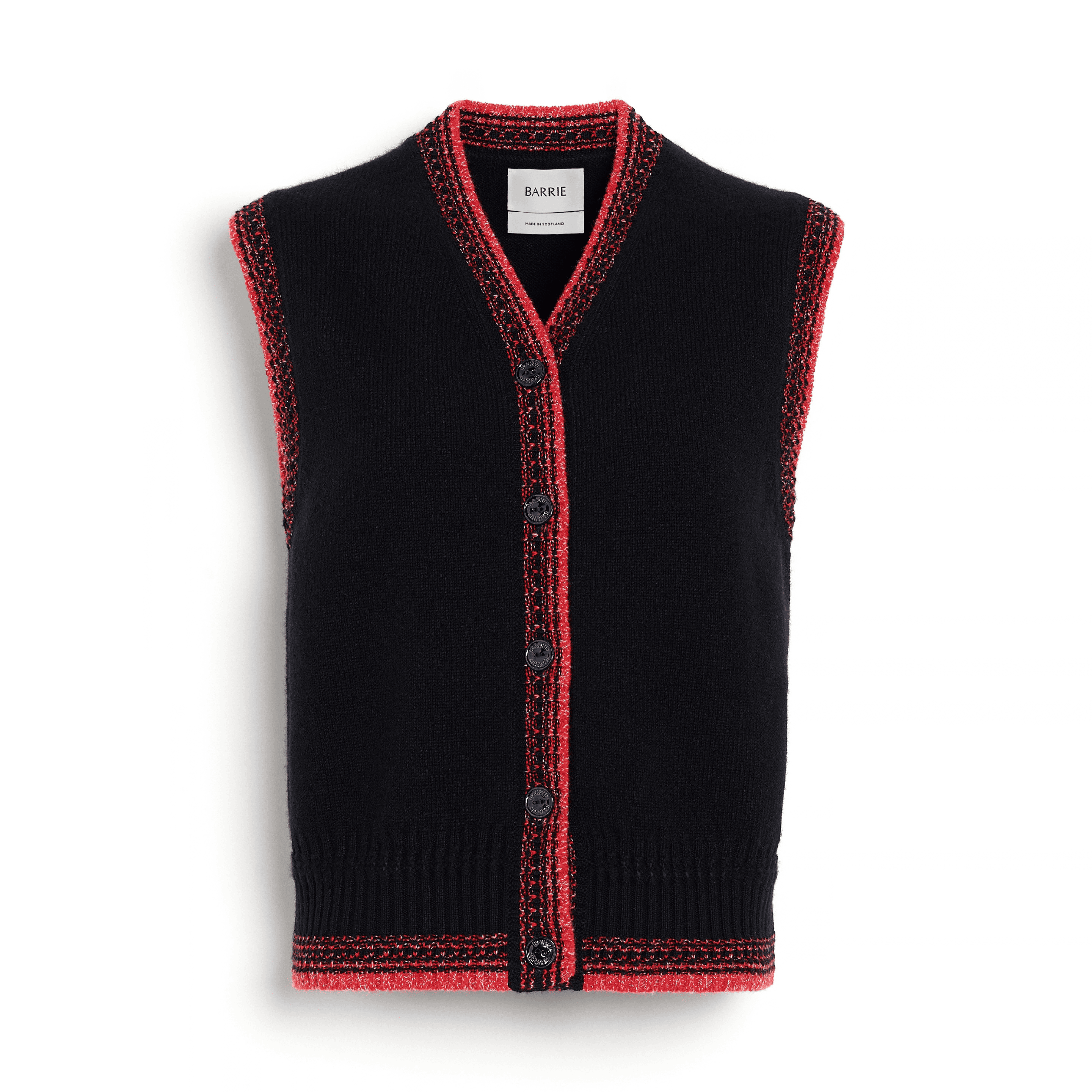 Sleeveless cashmere cardigan