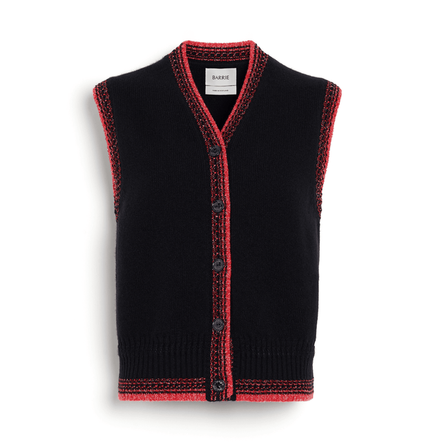 Sleeveless cashmere cardigan | Barrie - Barrie