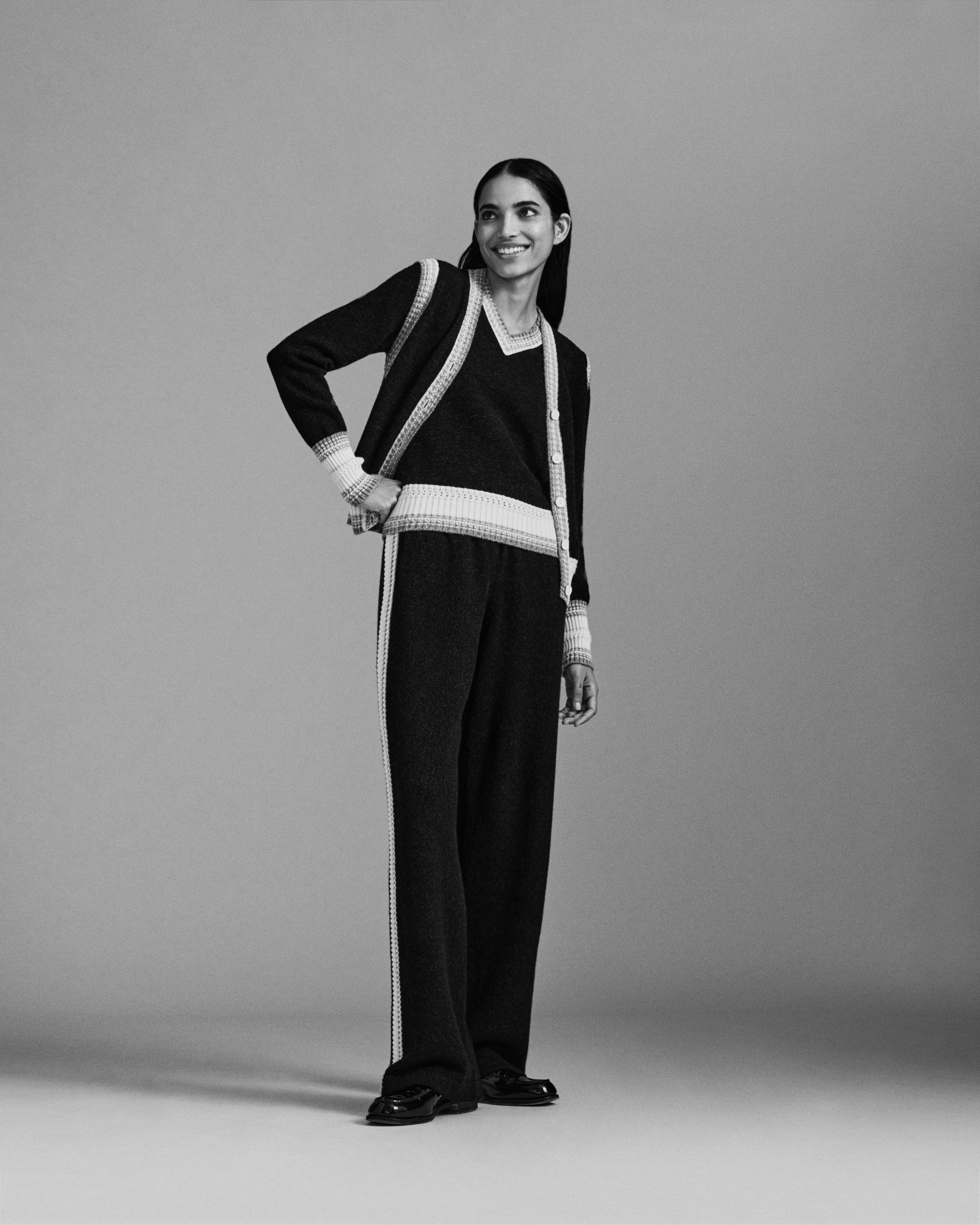 Gilet chiné sans manches en cachemire | Barrie - Barrie