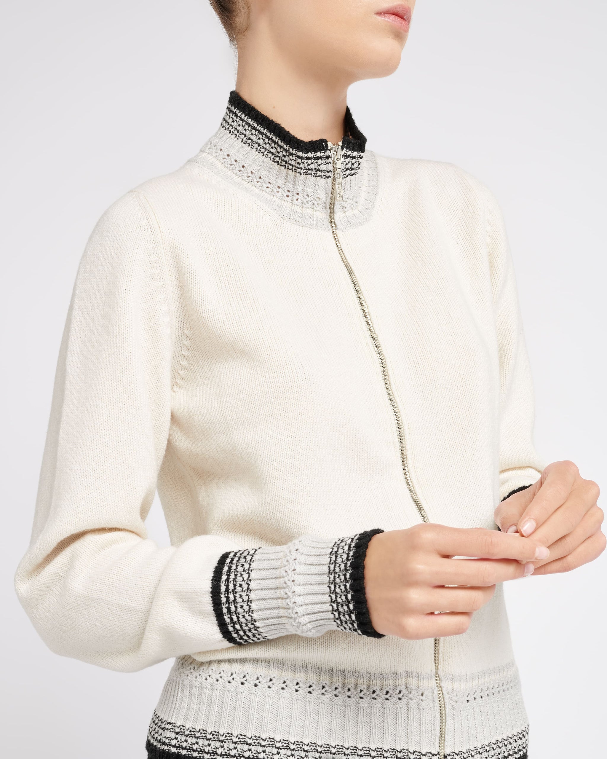 캐시미어 시네 지퍼 재킷 | Barrie - Barrie