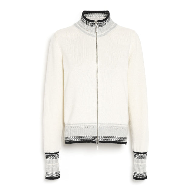 Cardigan zippé en cachemire chiné | Barrie - Barrie