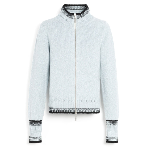 Cardigan zippé en cachemire chiné | Barrie - Barrie