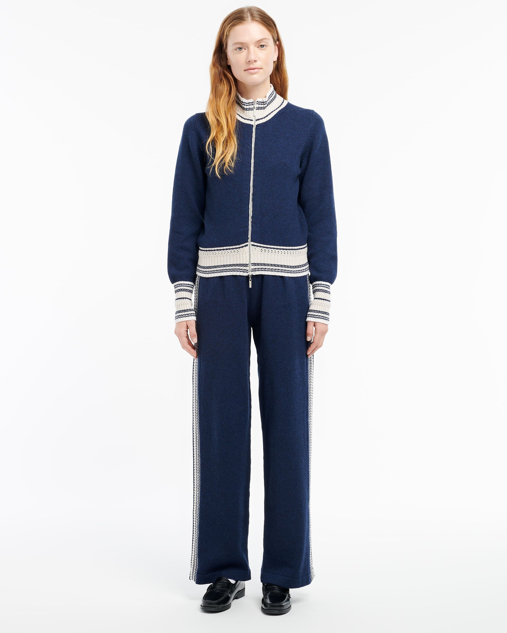 Mottled cashmere zip-up cardigan | Barrie - Barrie