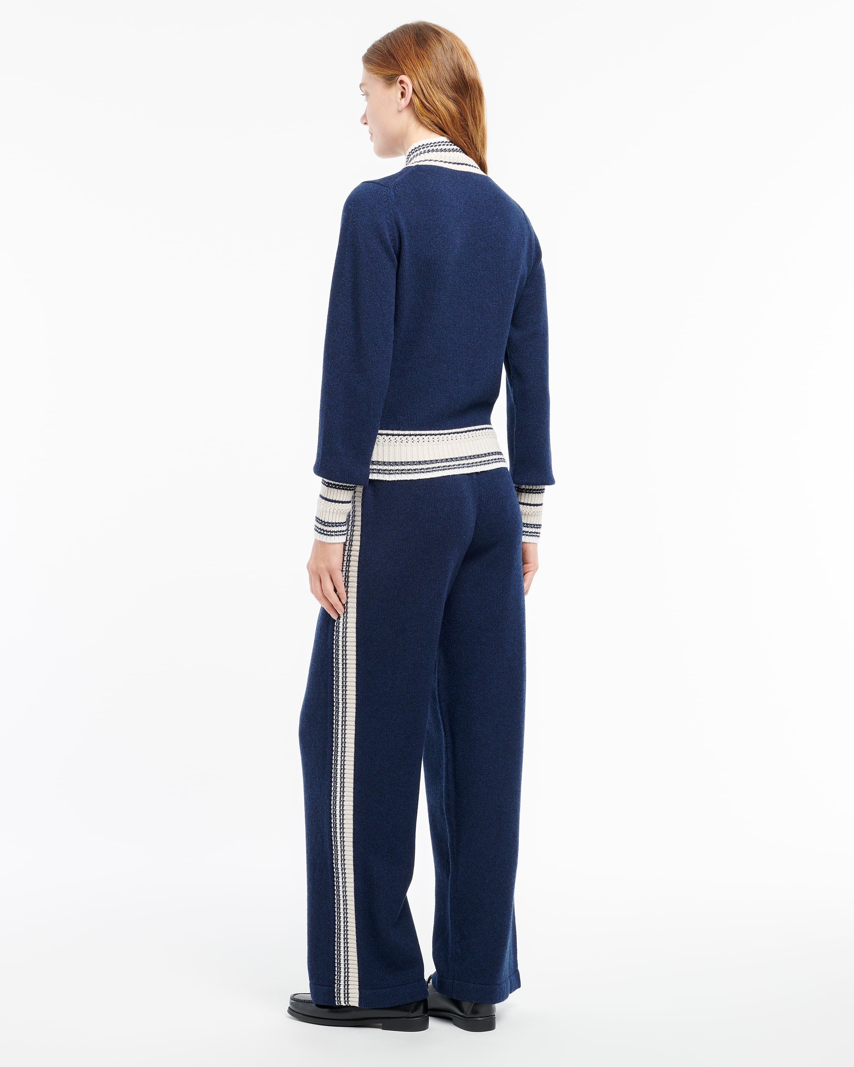 Mottled cashmere zip-up cardigan – Barrie