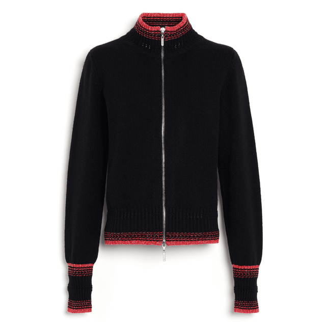 Mottled cashmere zip-up cardigan | Barrie - Barrie