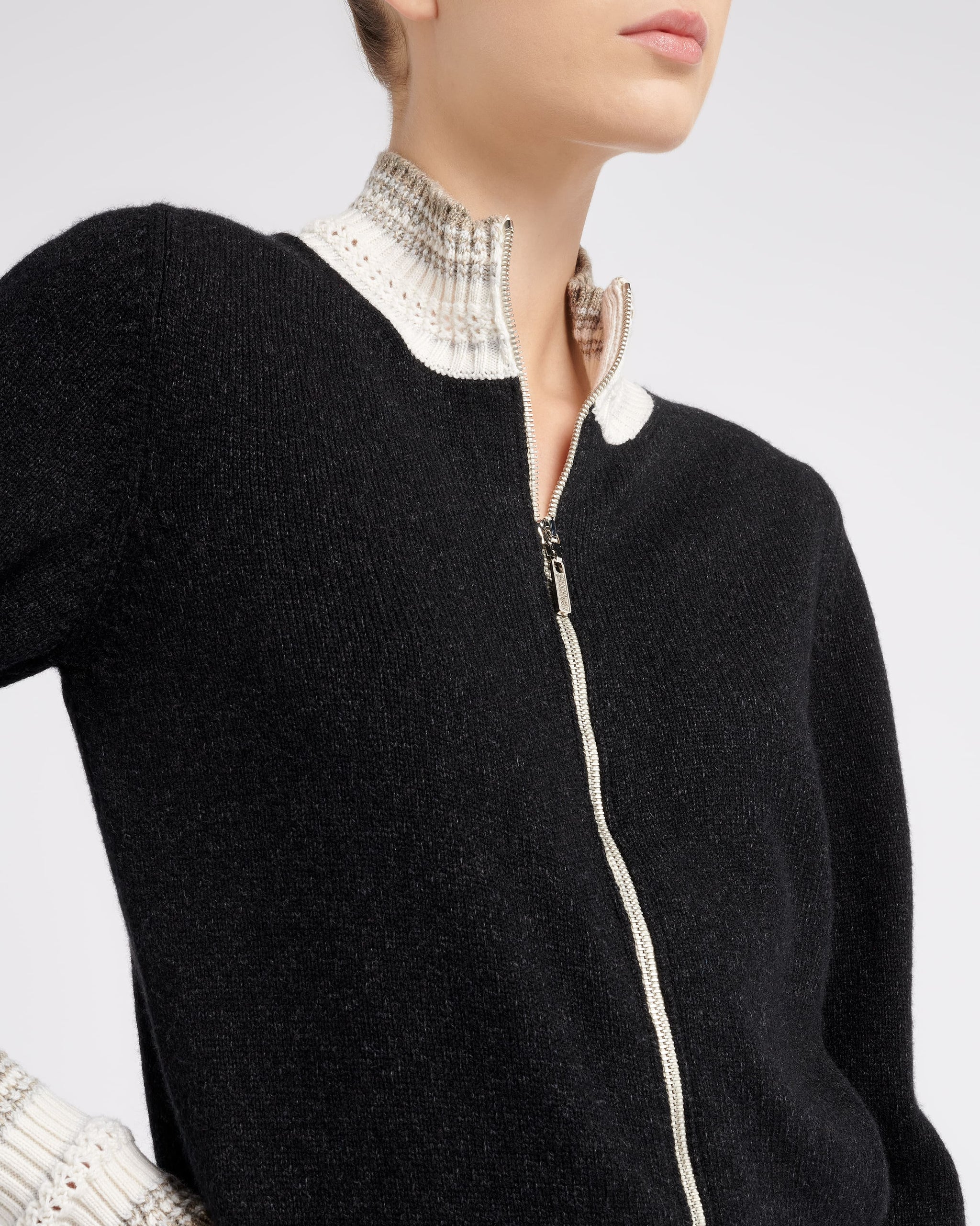 캐시미어 시네 지퍼 재킷 | Barrie - Barrie