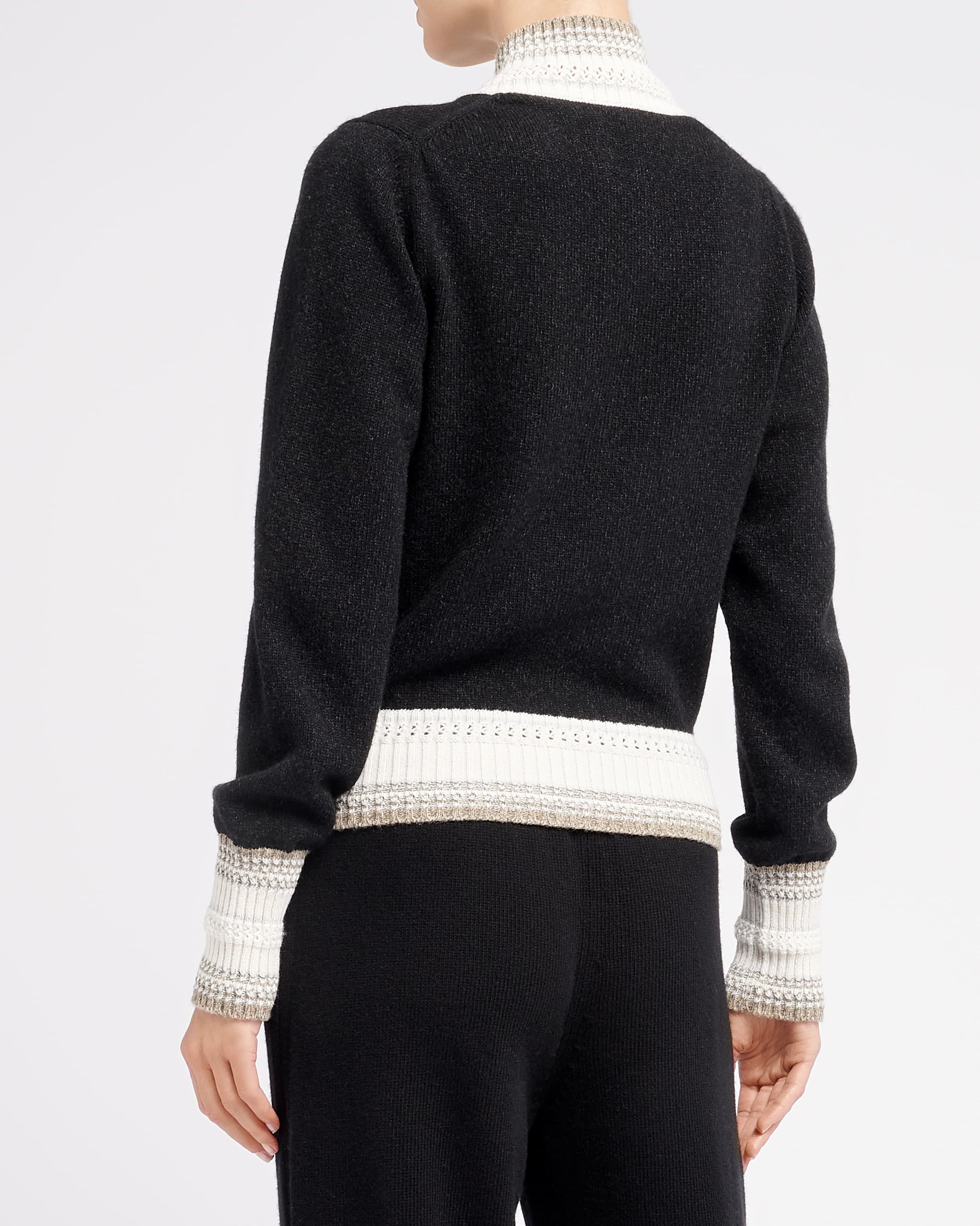 Mottled cashmere zip-up cardigan | Barrie - Barrie