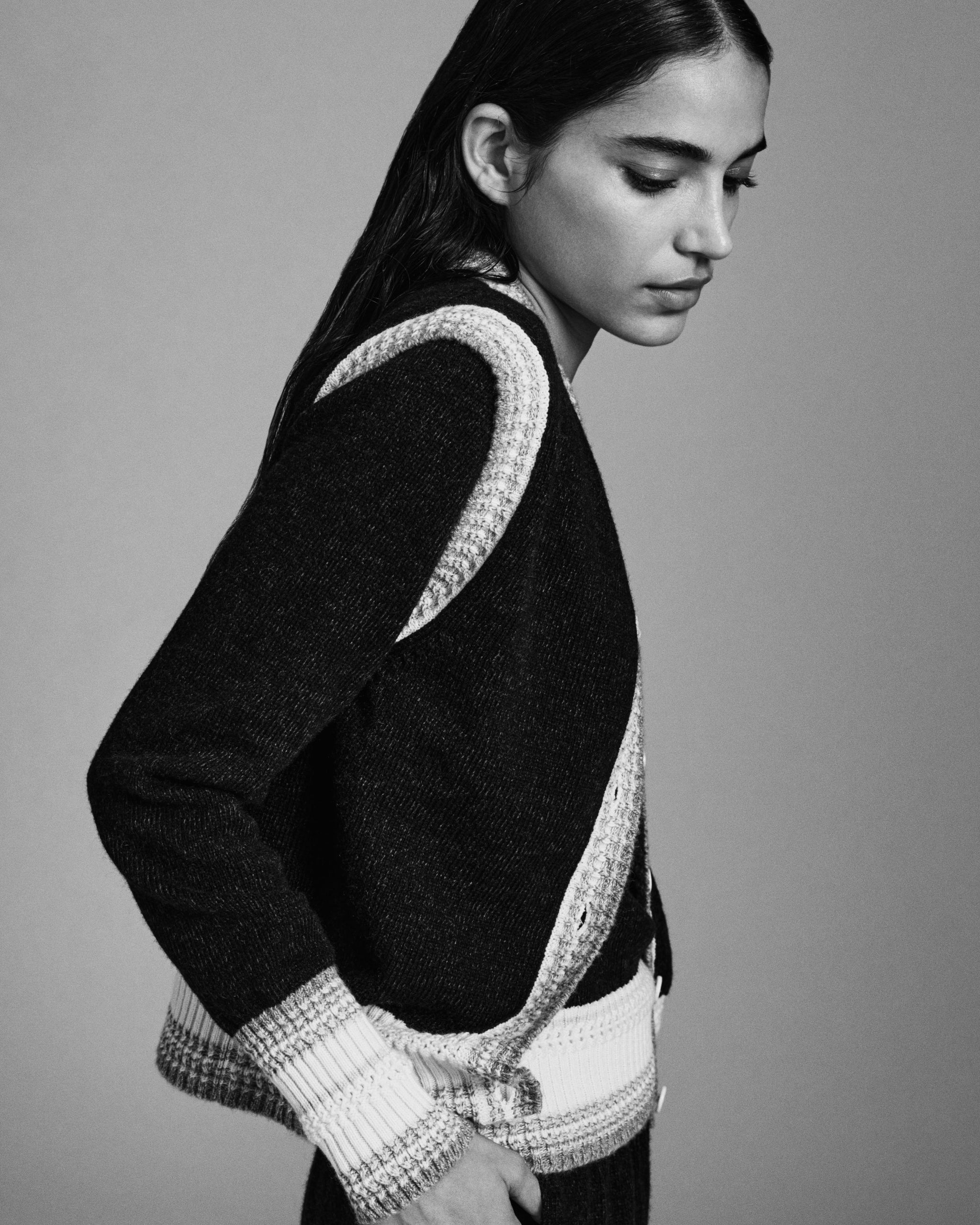 Pull chiné col V en cachemire | Barrie - Barrie