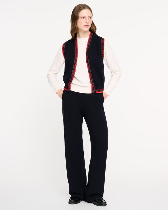 Trousers in marled cashmere | Barrie - Barrie