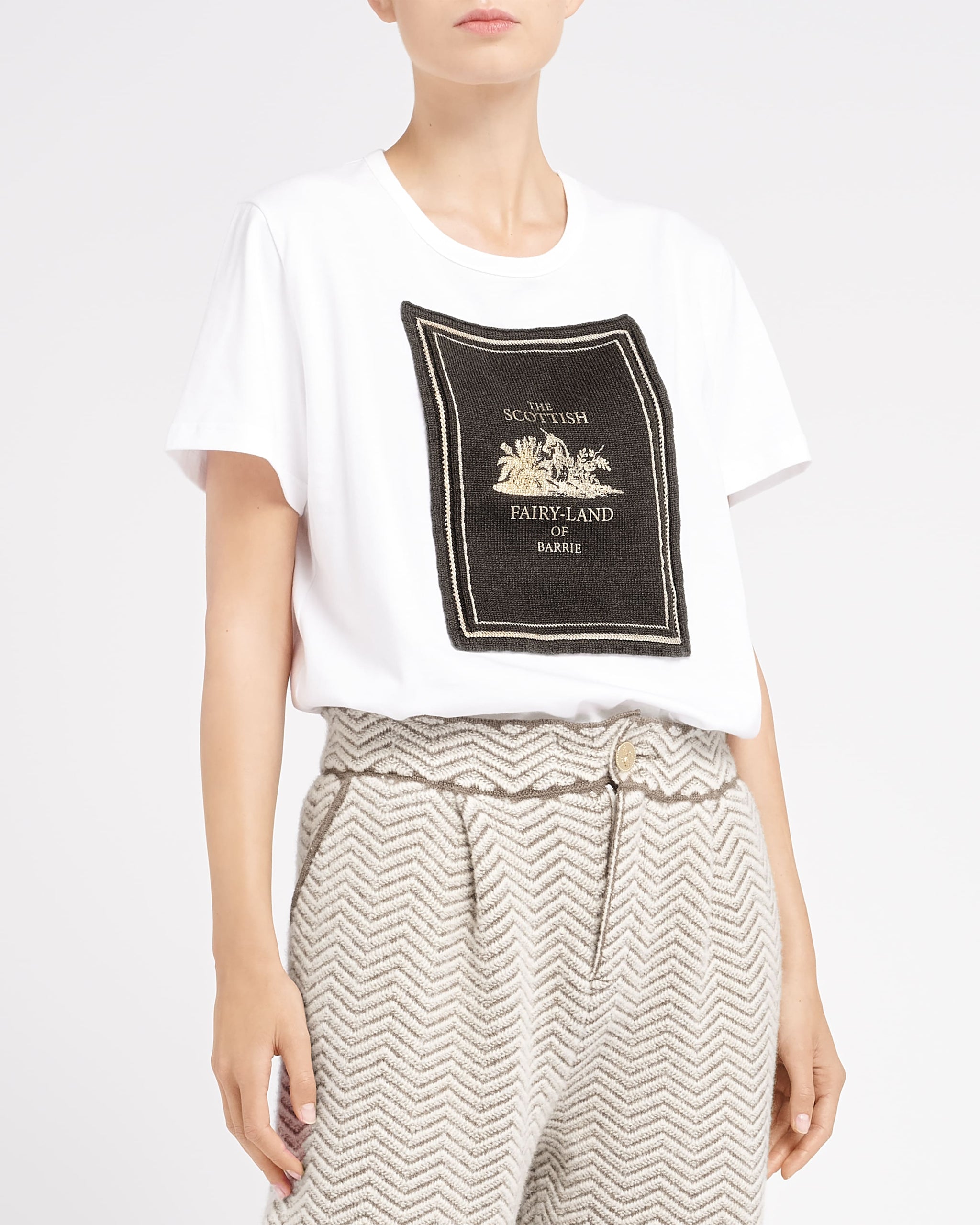 T-Shirt avec patch en cachemire imprimé | Barrie - Barrie