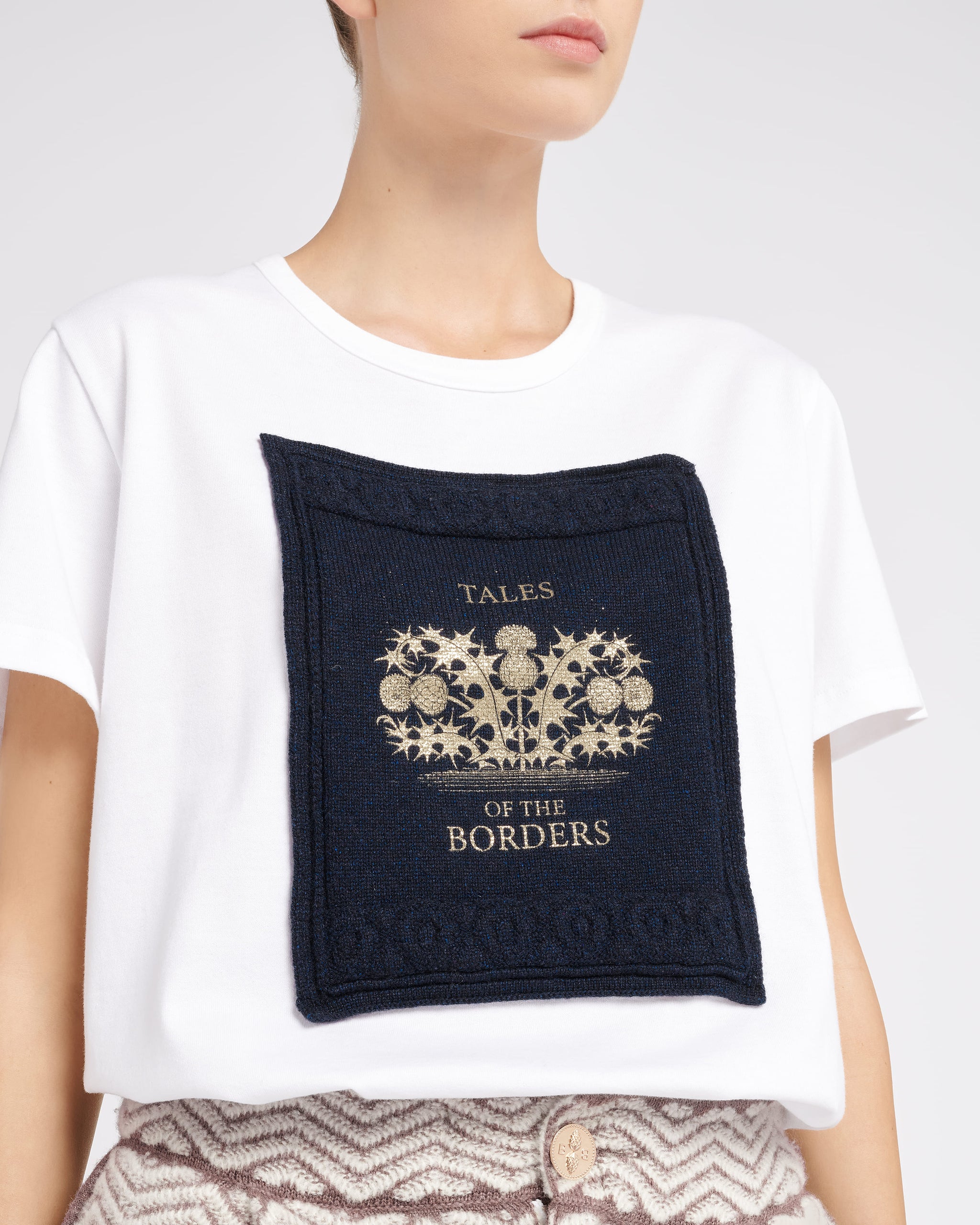 T-Shirt avec patch en cachemire imprimé | Barrie - Barrie