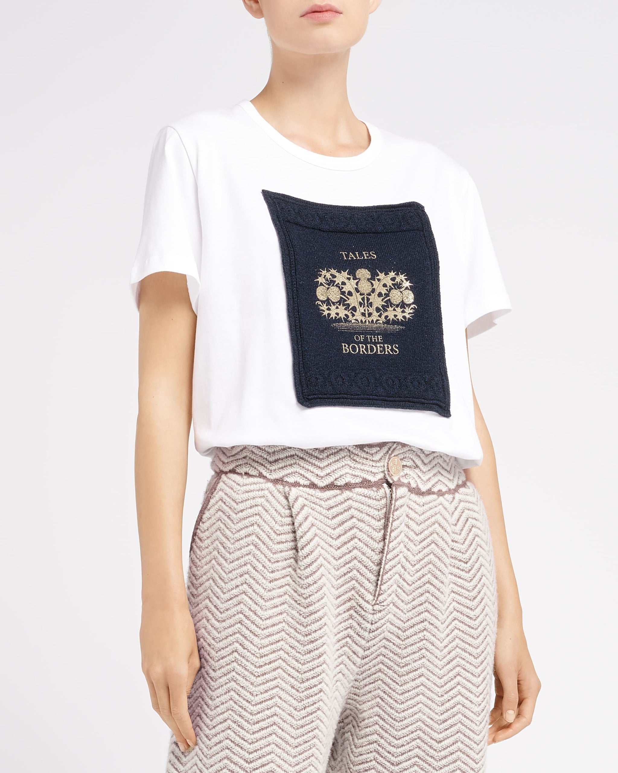 T-Shirt avec patch en cachemire imprimé | Barrie - Barrie