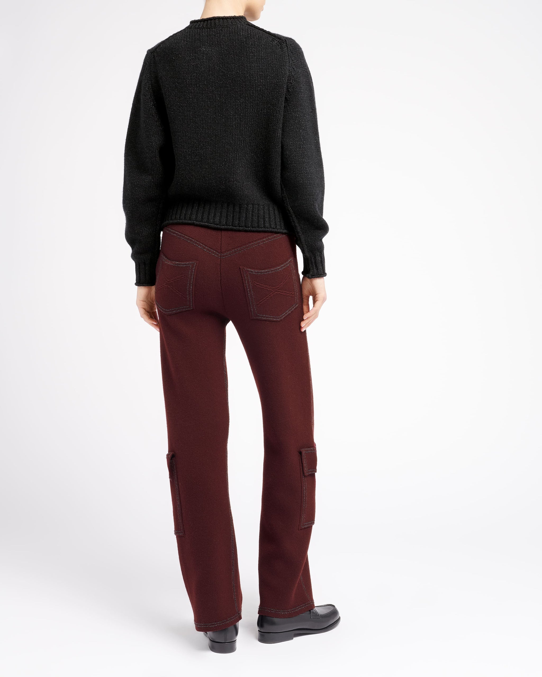 금장 버튼이 있는 두툼한 캐시미어 카디건 | Barrie - Barrie