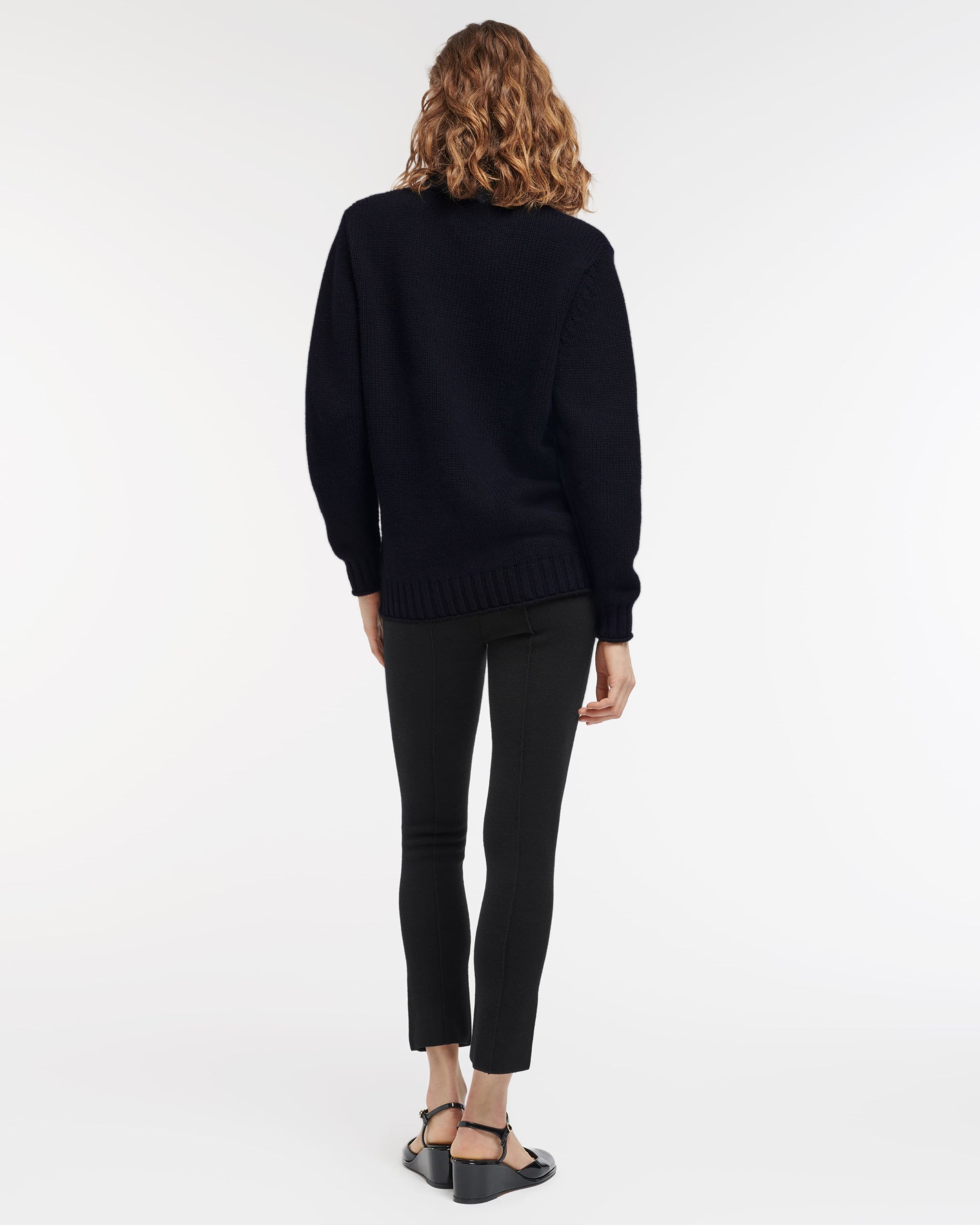 Chunky cashmere jumper with polo shirt collar | Barrie - Barrie