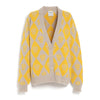 barrie Cardigan col V en cachemire et laine à motif papillon