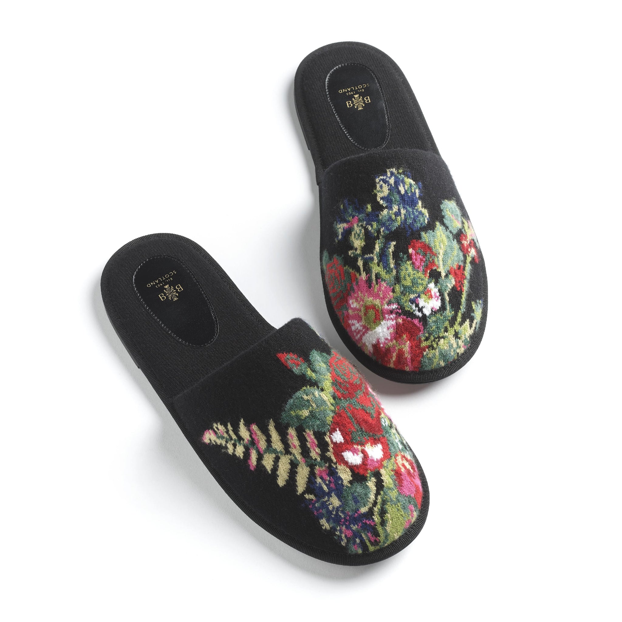 Floral cashmere slippers | Barrie - Barrie