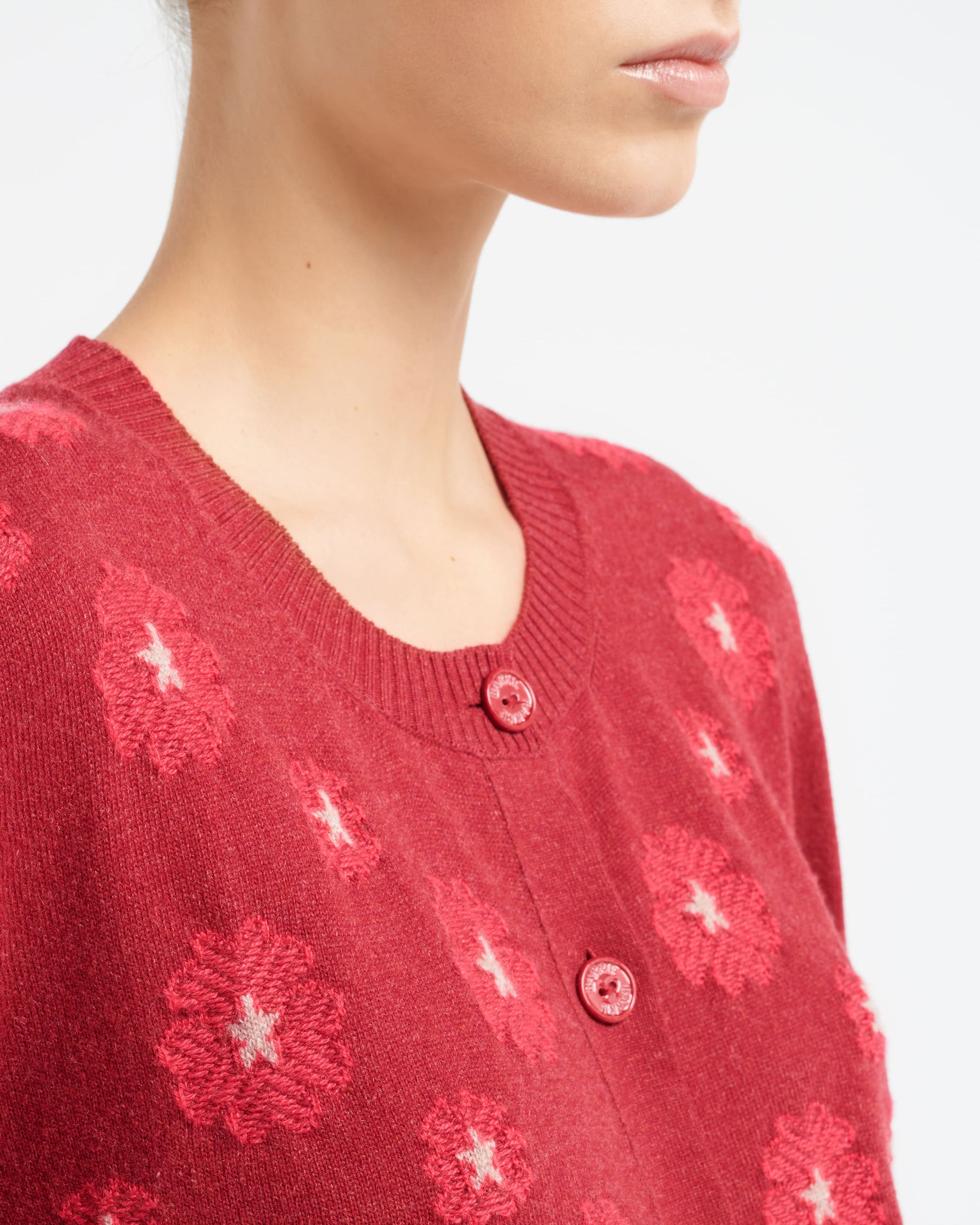 Cartolina Women's Mirabel Cashmere Cardigan Copper Brown Cognac Medium