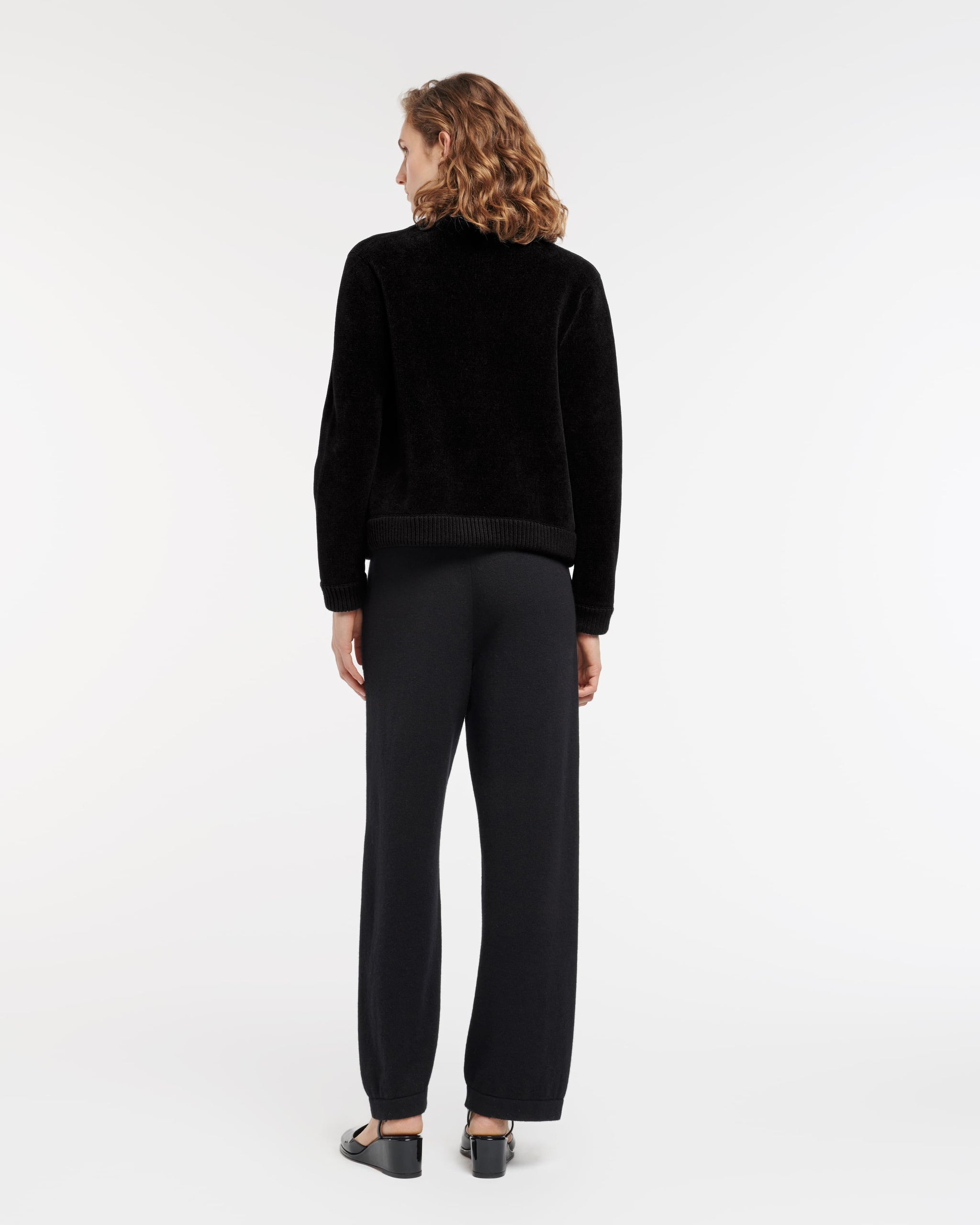 Cardigan en cachemire et coton effet velours | Barrie - Barrie