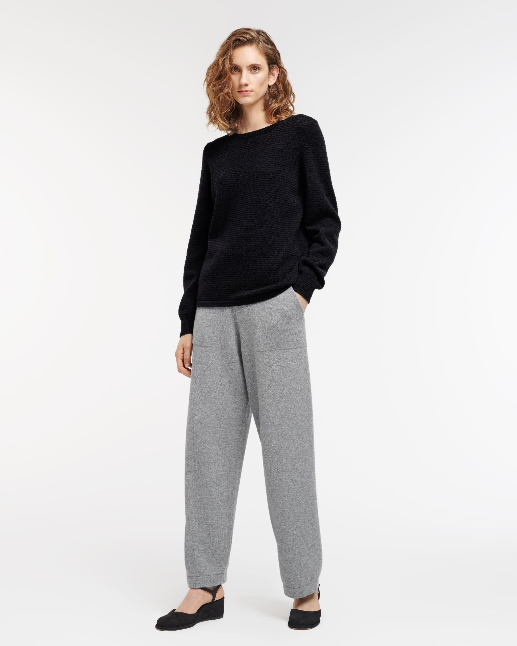 Cashmere jumper with thin stripes | Barrie - Barrie