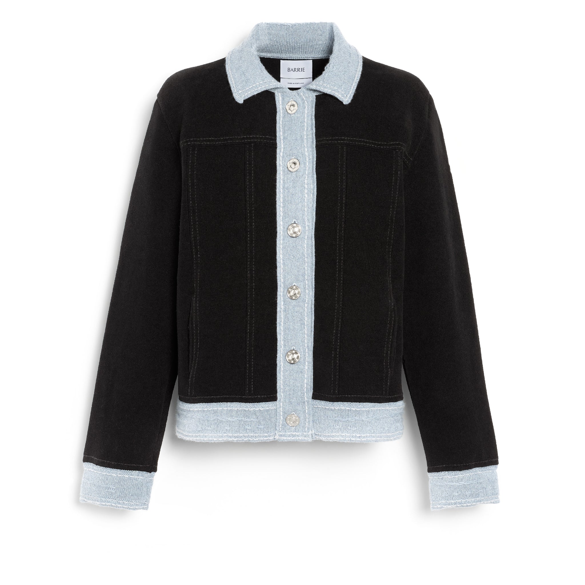 Veste Denim effet suède en cachemire et coton | Barrie - Barrie