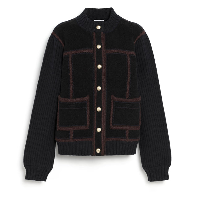 Cashmere and cotton shearling jacket  | Barrie - Barrie