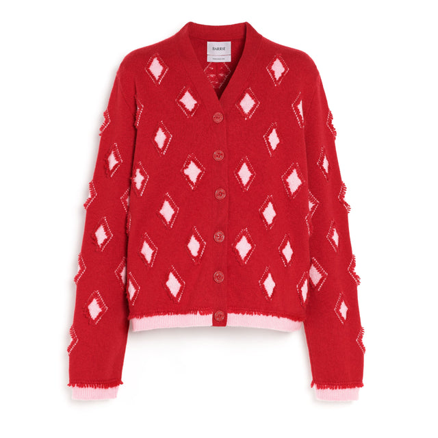 Cardigan en cachemire à motif argyle | Barrie - Barrie