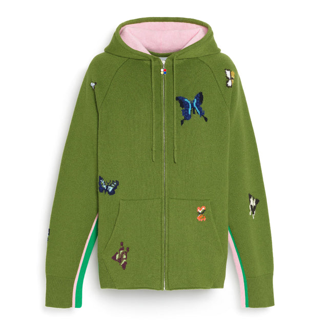 Sweat zippé papillons Barrie + Damien Hirst - pièce numérotée | Barrie - Barrie