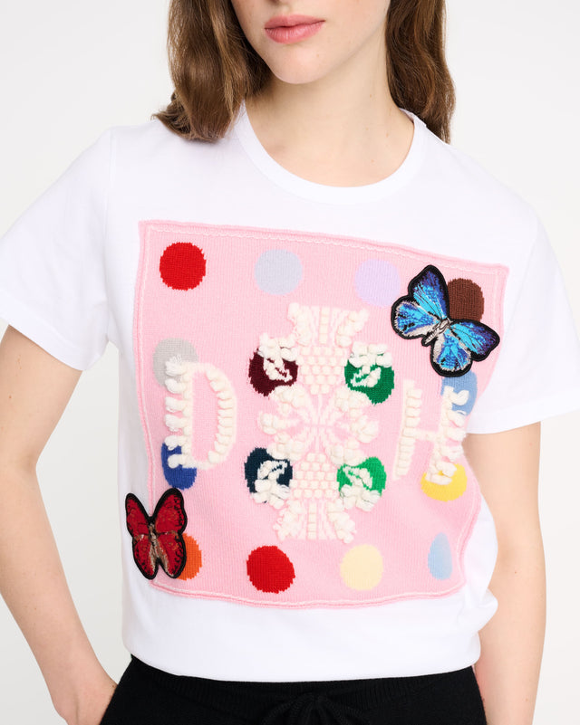 Spots and butterflies logo t-shirt Barrie + Damien Hirst | Barrie - Barrie