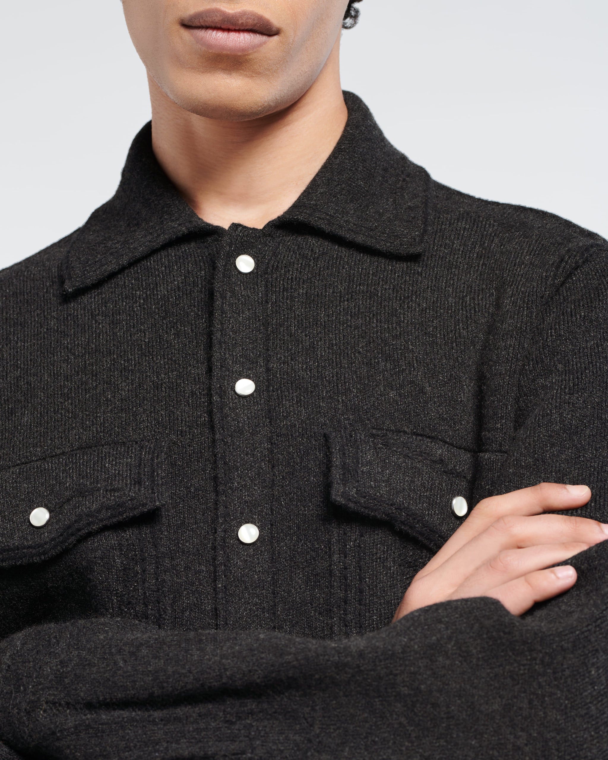 Cashmere and cotton Denim overshirt | Barrie - Barrie