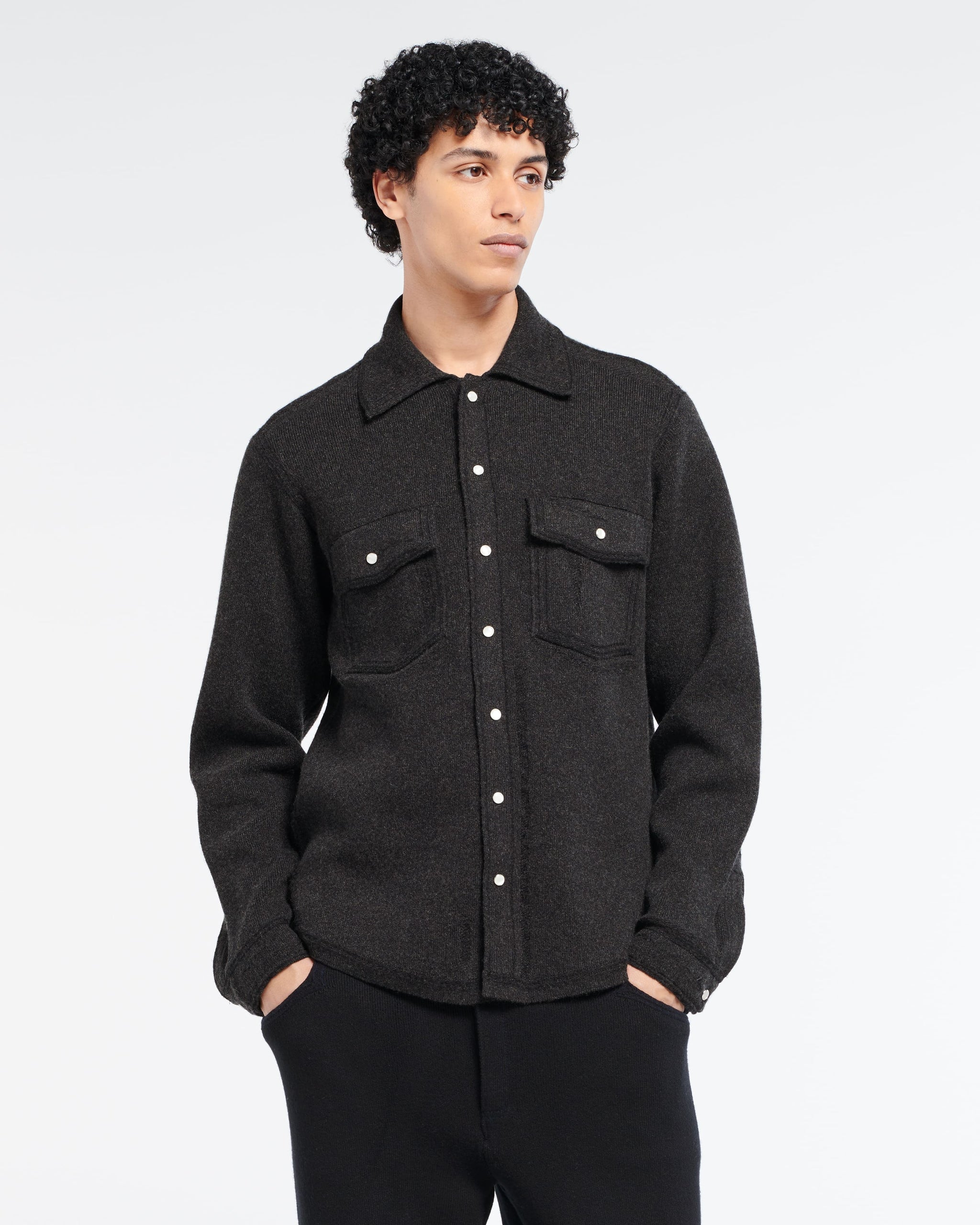 Cashmere and cotton Denim overshirt | Barrie - Barrie