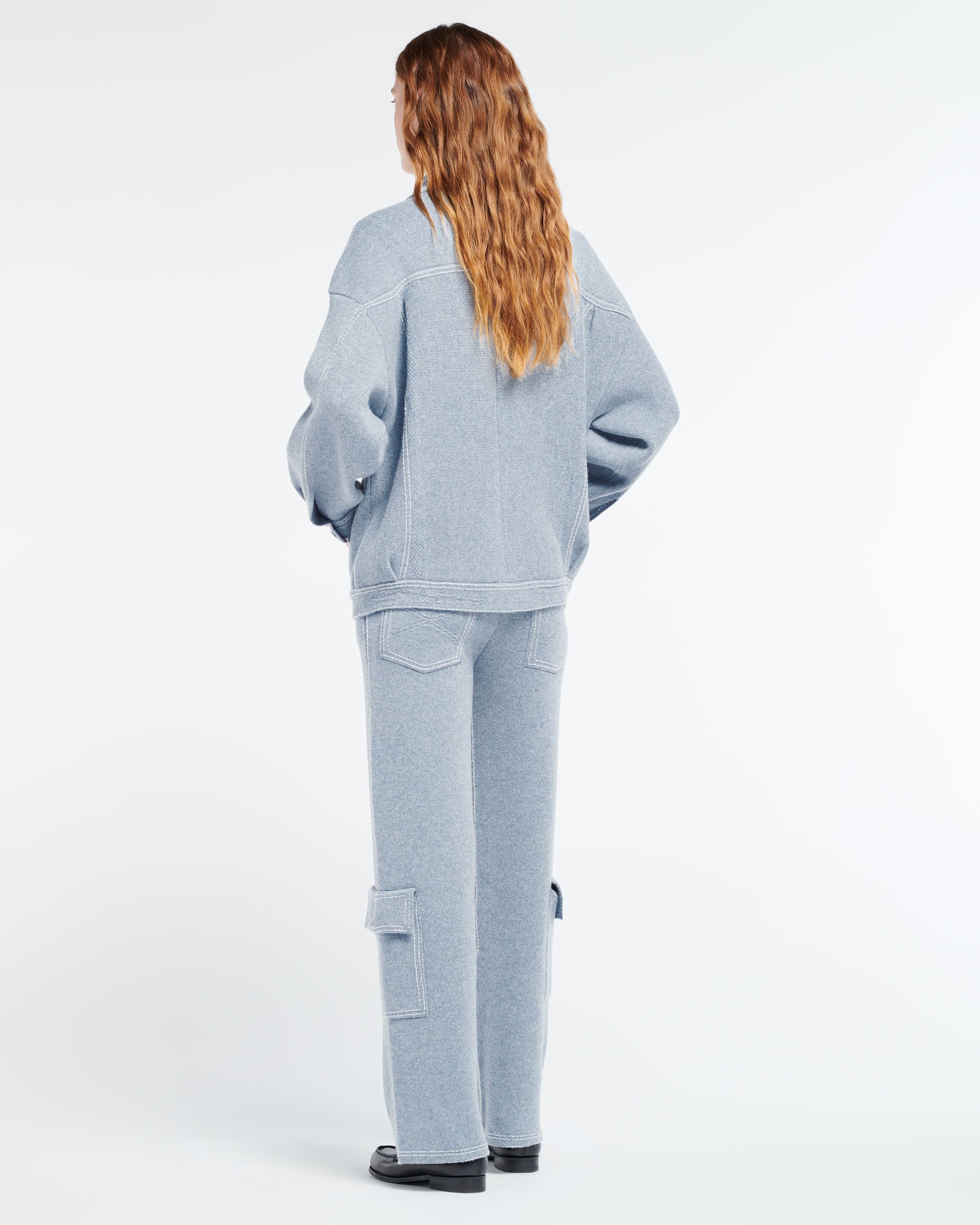 Pantalon Denim cargo en cachemire et coton | Barrie - Barrie