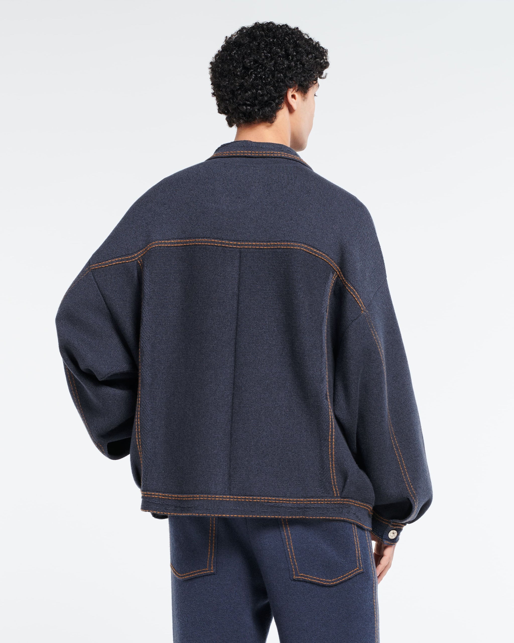 Veste Denim oversize en cachemire et coton | Barrie - Barrie