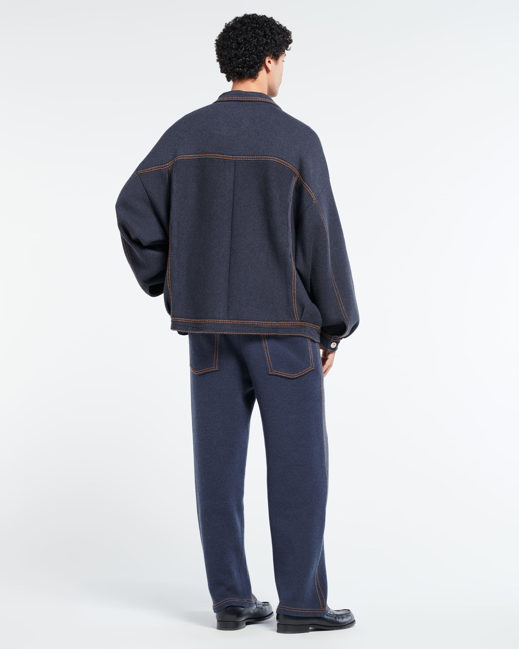 Veste Denim oversize en cachemire et coton | Barrie - Barrie