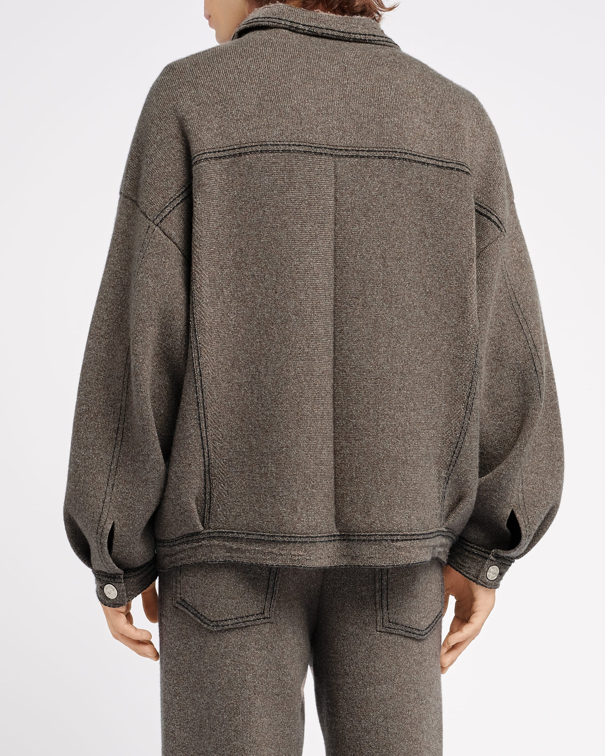 Veste Denim oversize en cachemire et coton | Barrie - Barrie