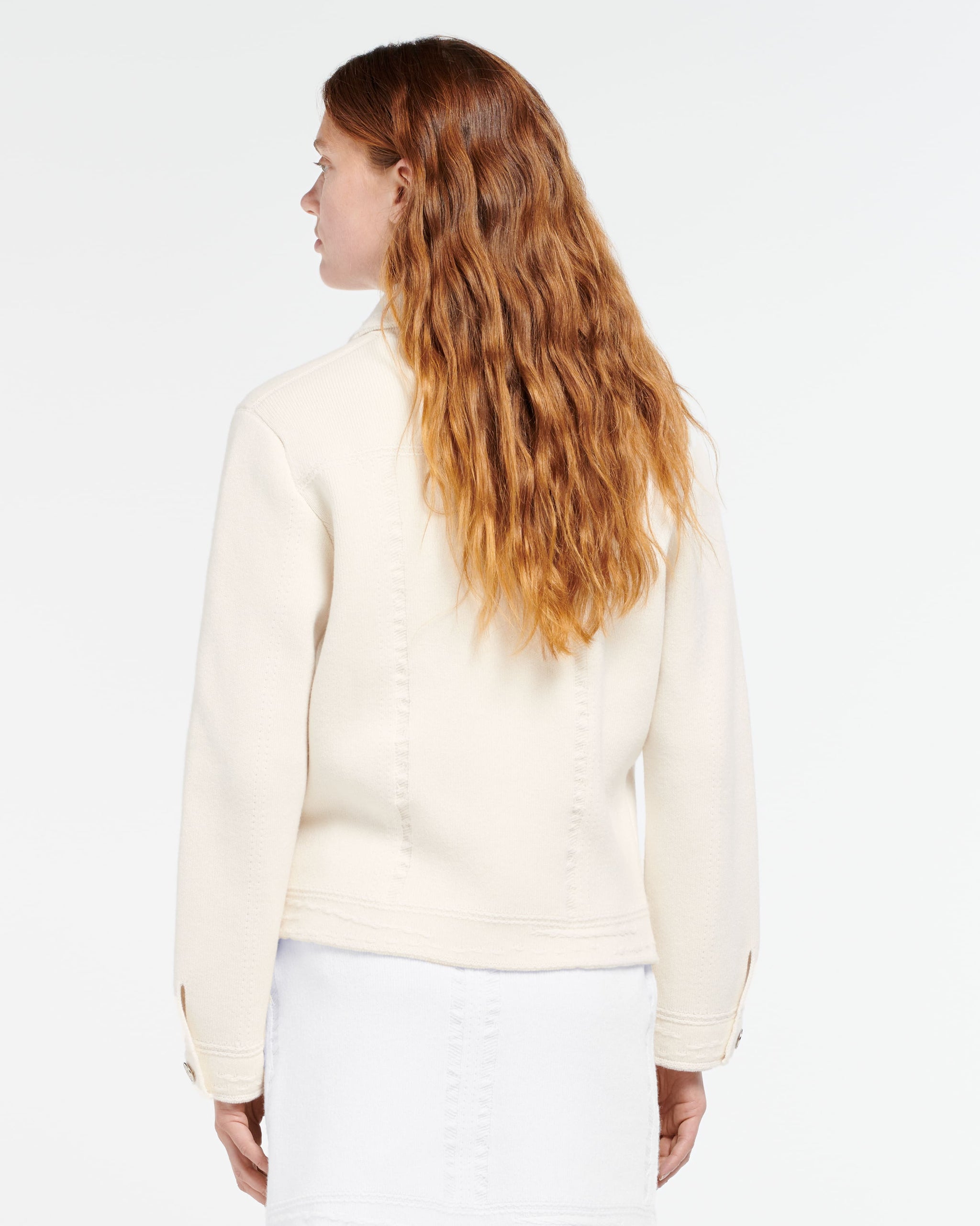 Veste Denim en cachemire et coton à coupe droite | Barrie - Barrie