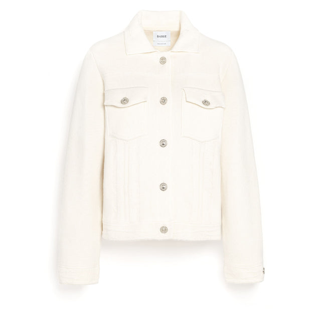 Veste Denim en cachemire et coton à coupe droite | Barrie - Barrie
