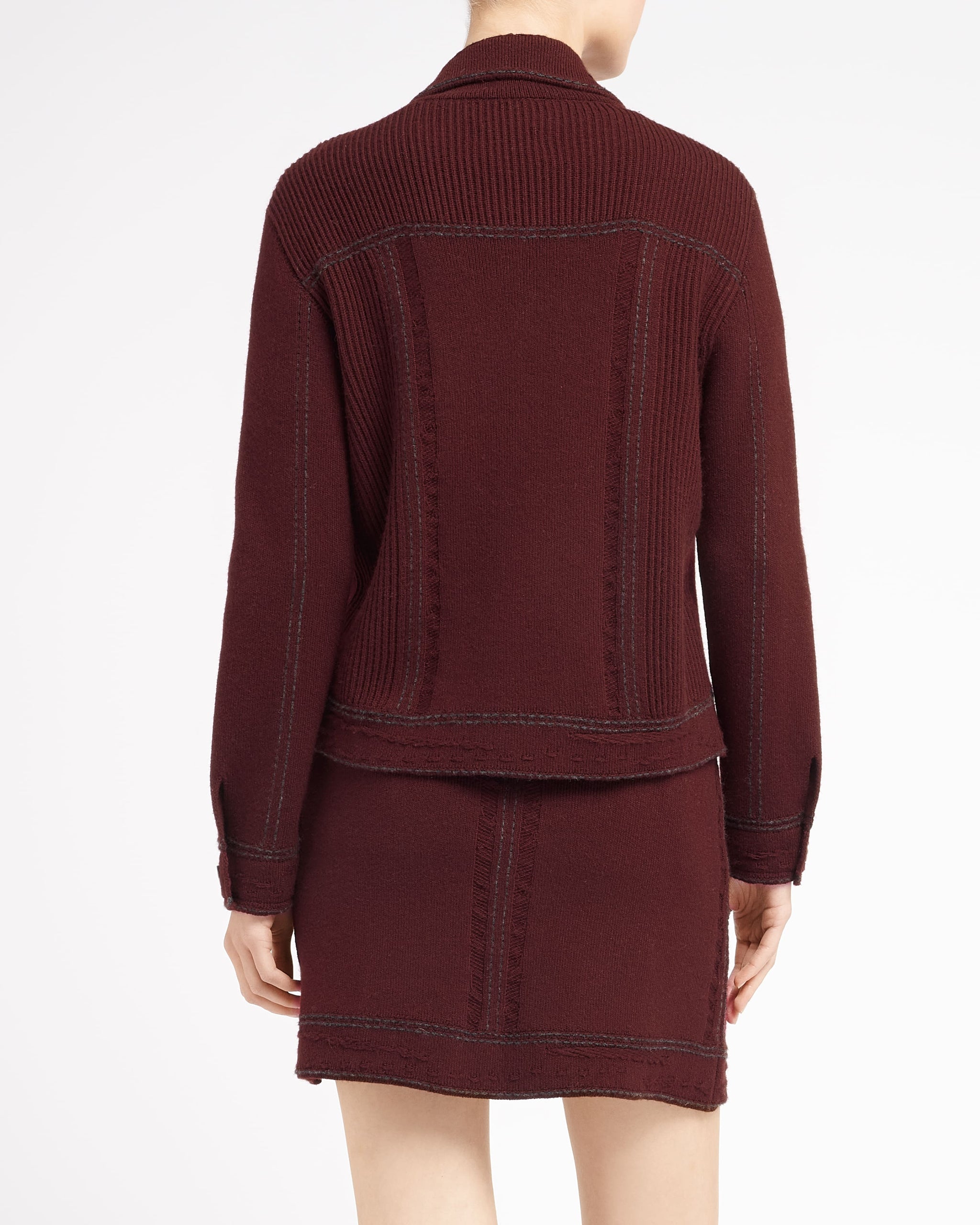 Denim cashmere and cotton skirt | Barrie - Barrie