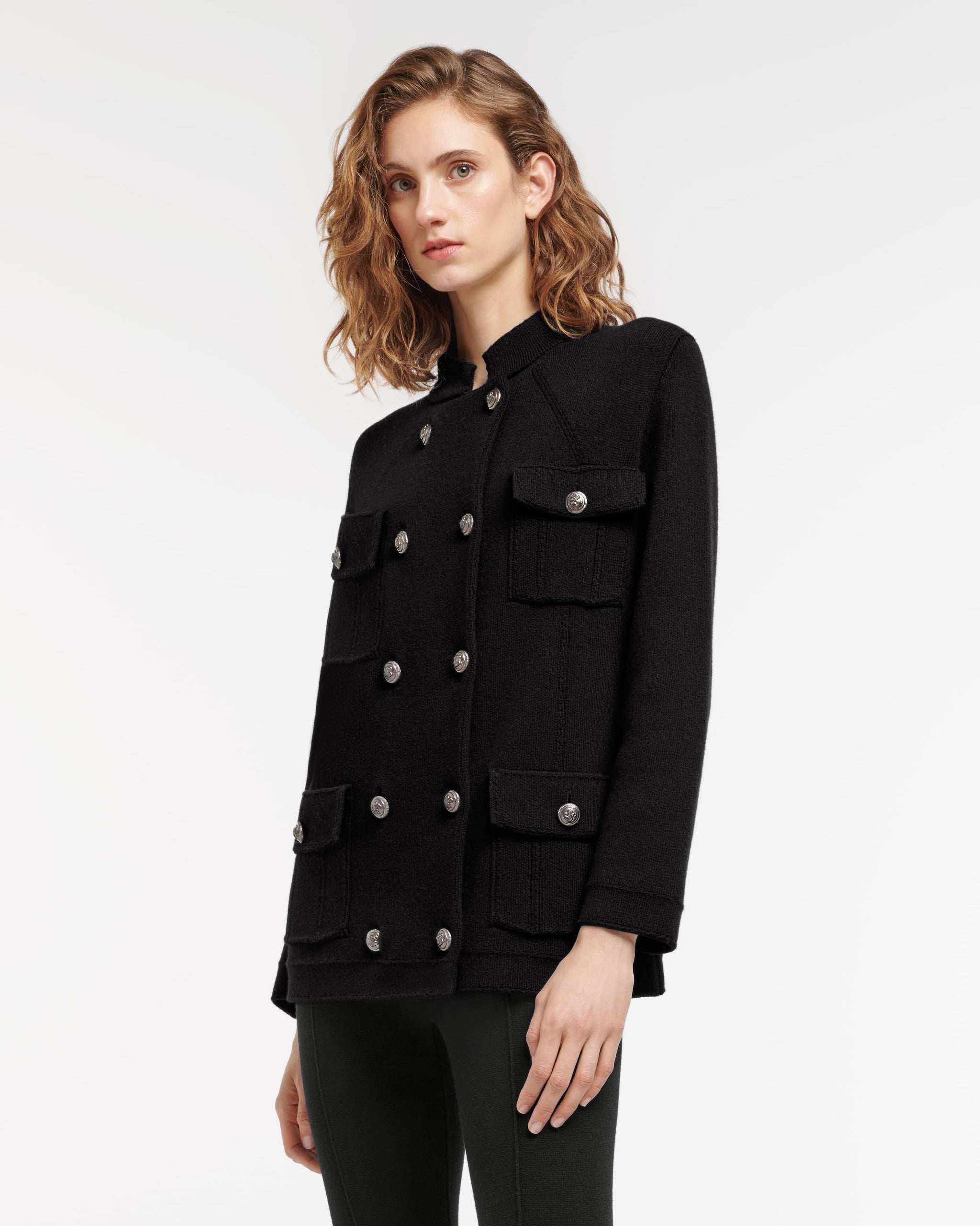 Cashmere and cotton military-style jacket | Barrie - Barrie