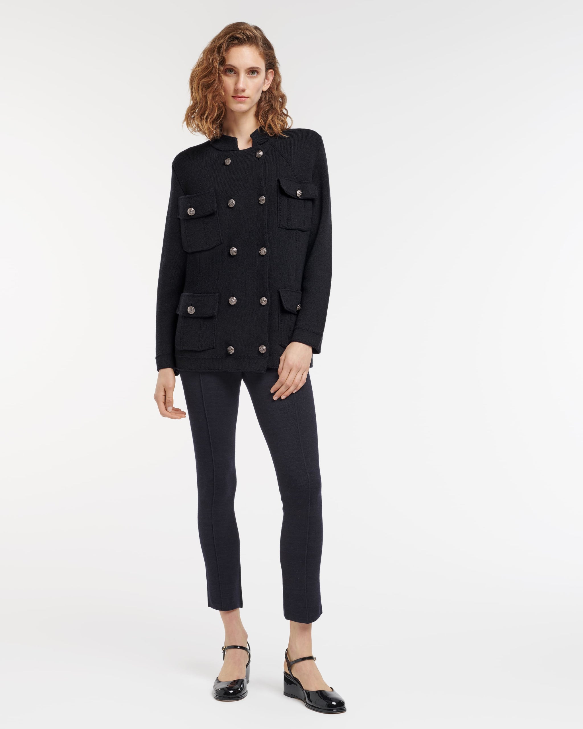 캐시미어 & 코튼 소재의 밀리터리 재킷 | Barrie - Barrie