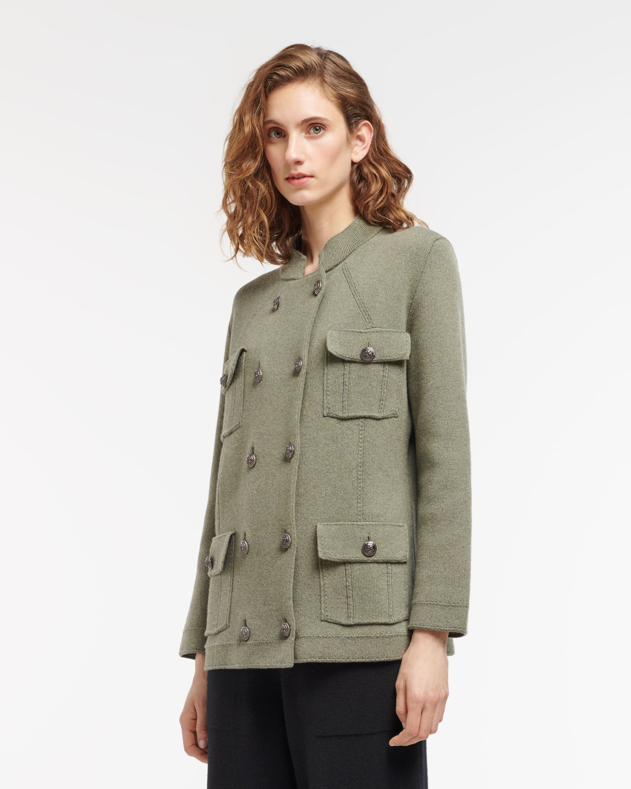 Cashmere and cotton military-style jacket | Barrie - Barrie