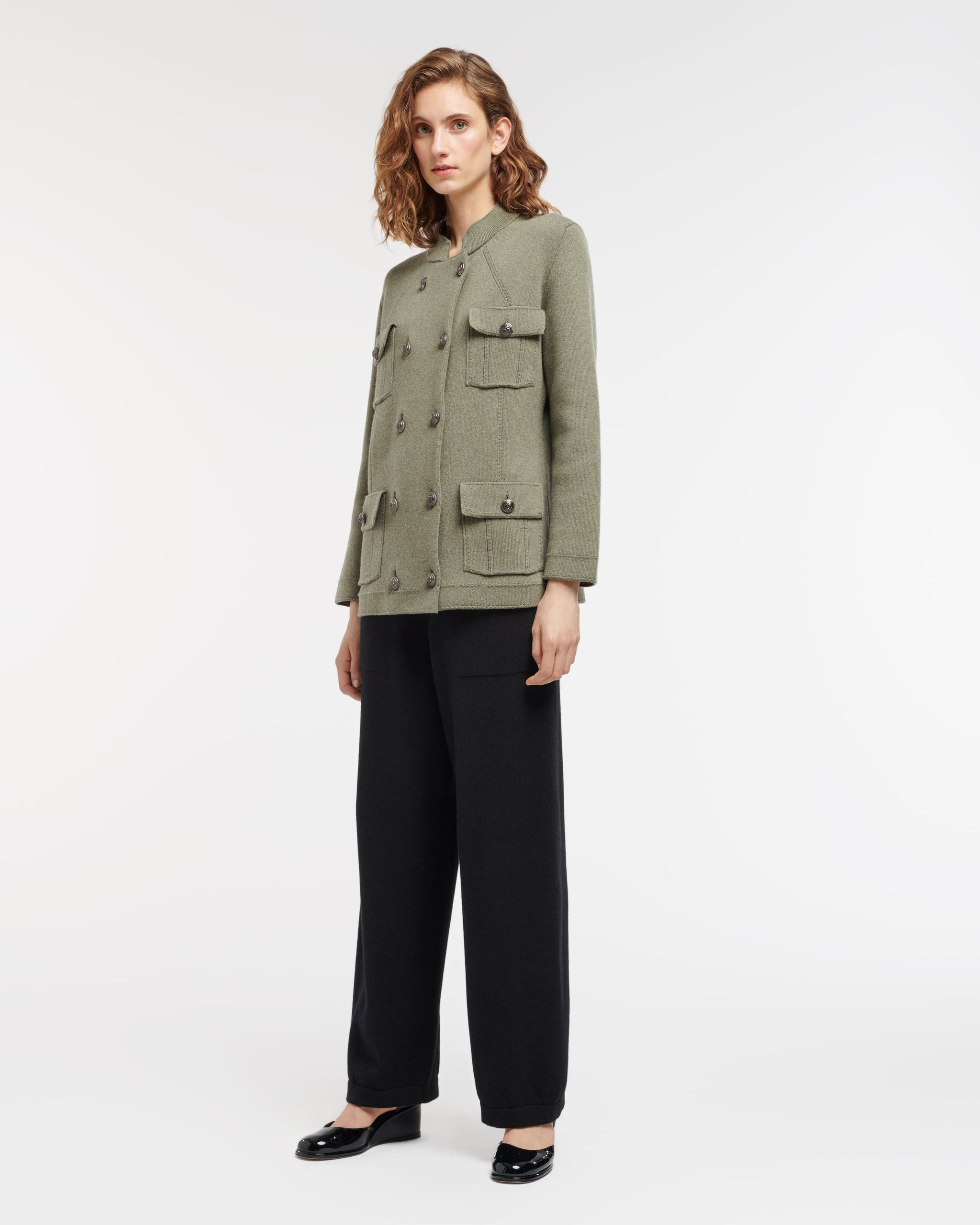 Cashmere and cotton military-style jacket | Barrie - Barrie