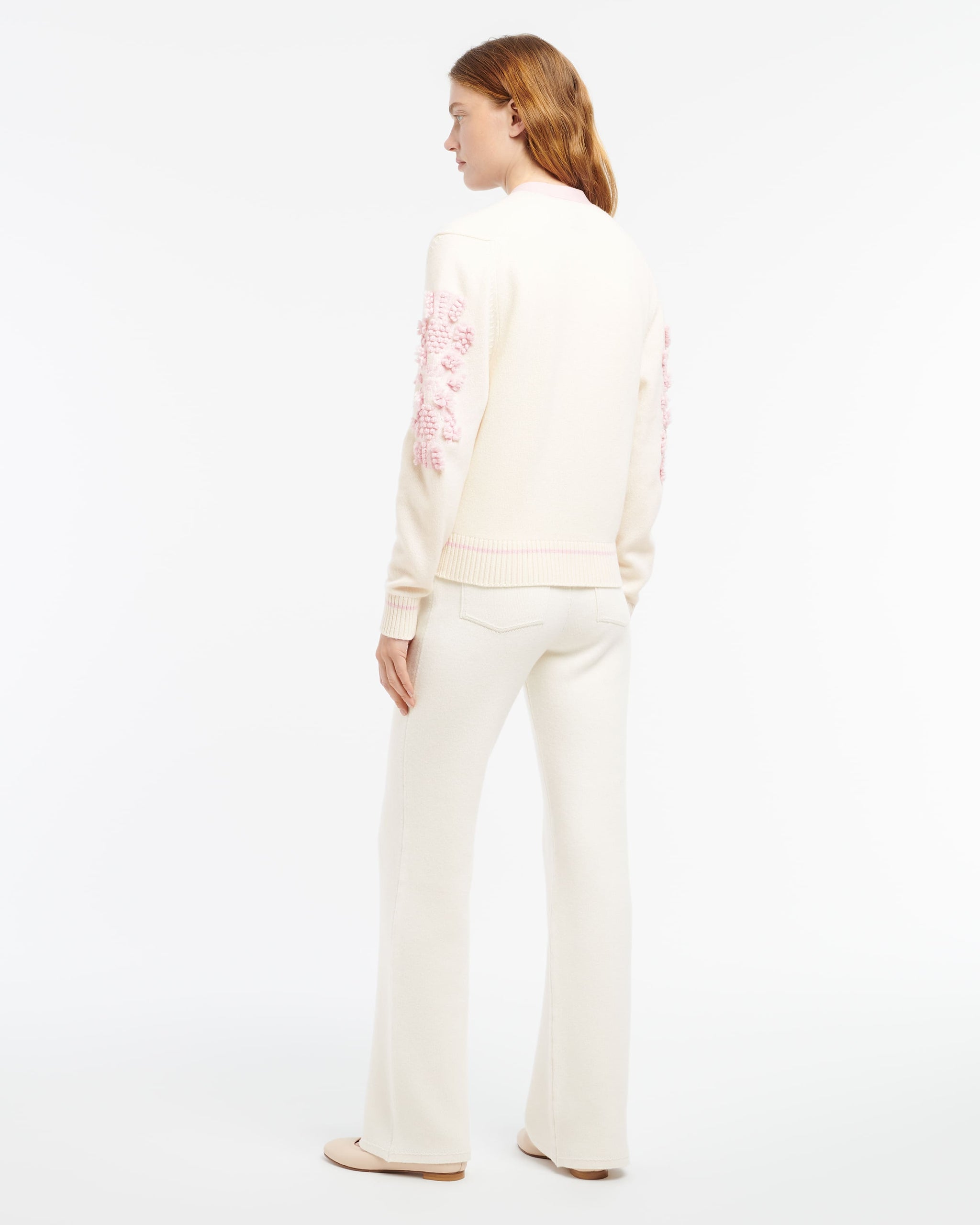 Cashmere B logo V-neck cardigan | Barrie - Barrie