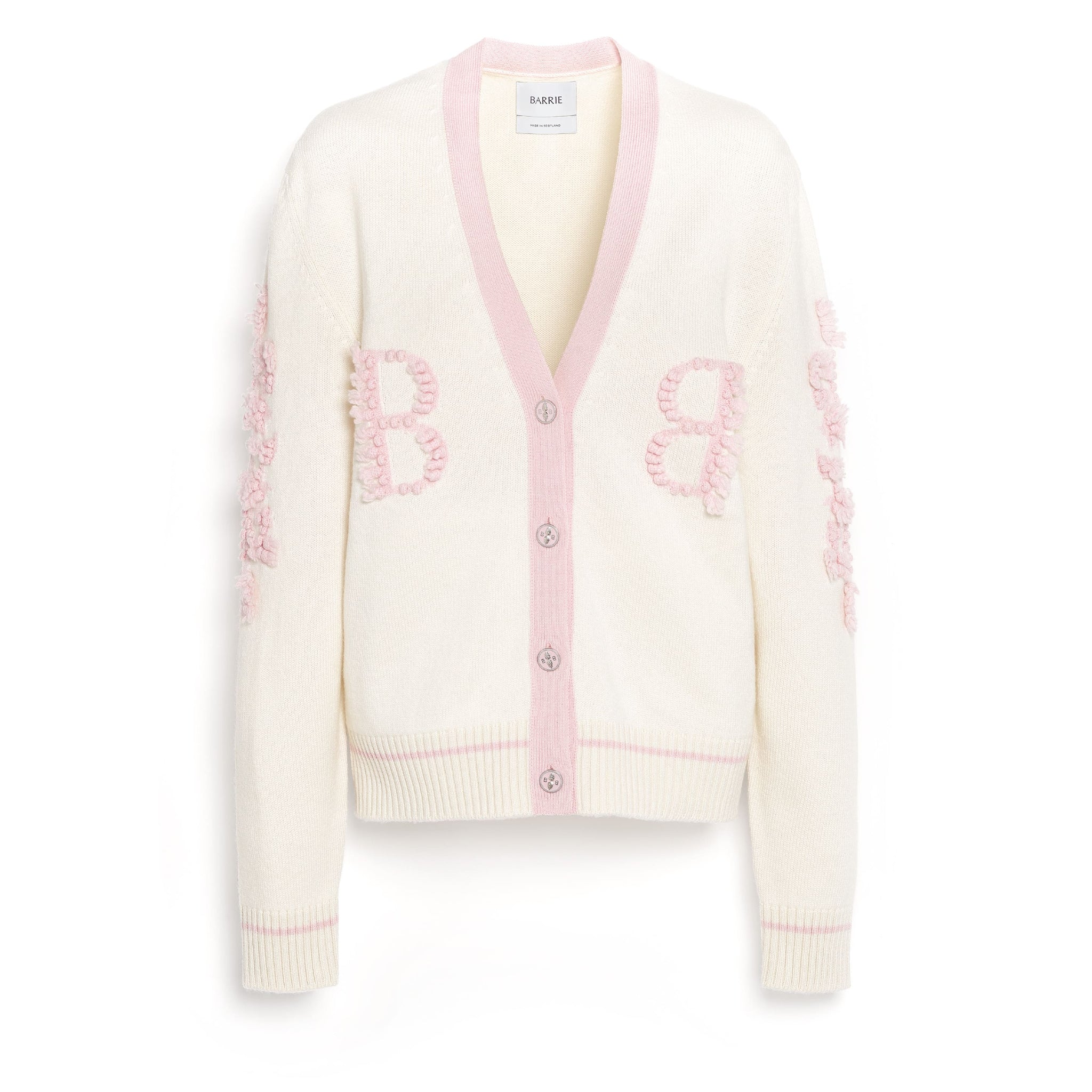 Cashmere B logo V-neck cardigan | Barrie - Barrie