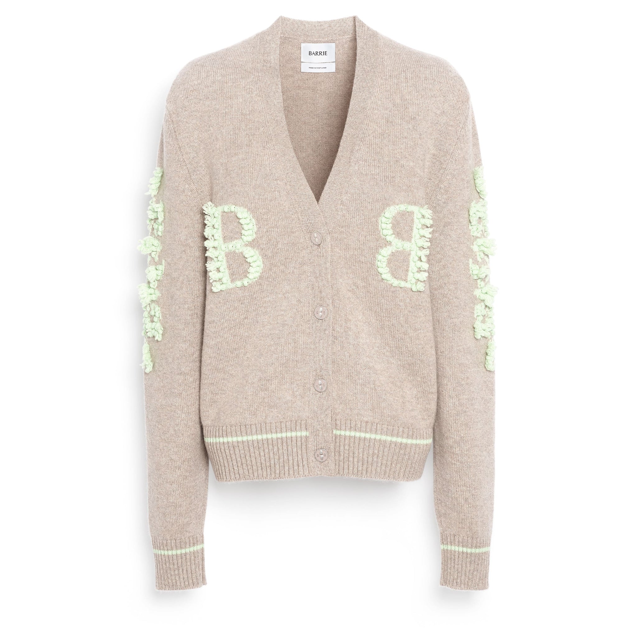 Cashmere B logo V-neck cardigan | Barrie - Barrie