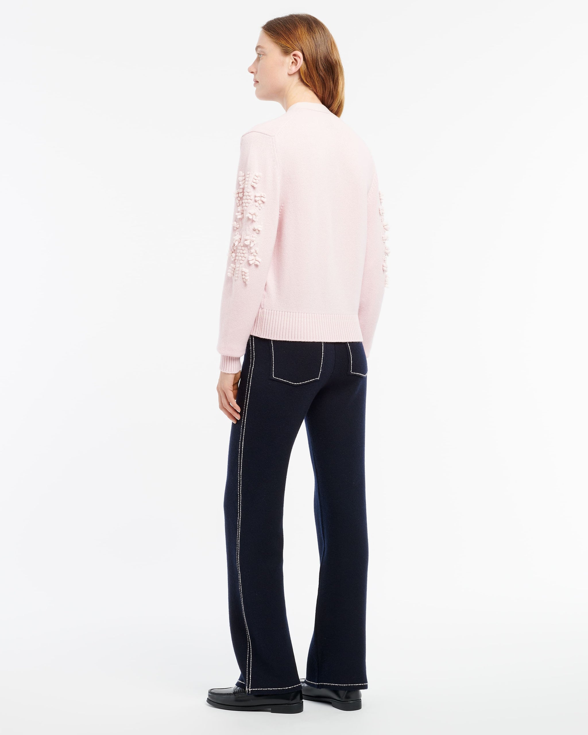 Cashmere B logo V-neck cardigan | Barrie - Barrie