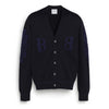 barrie Cardigan col V logo B en cachemire