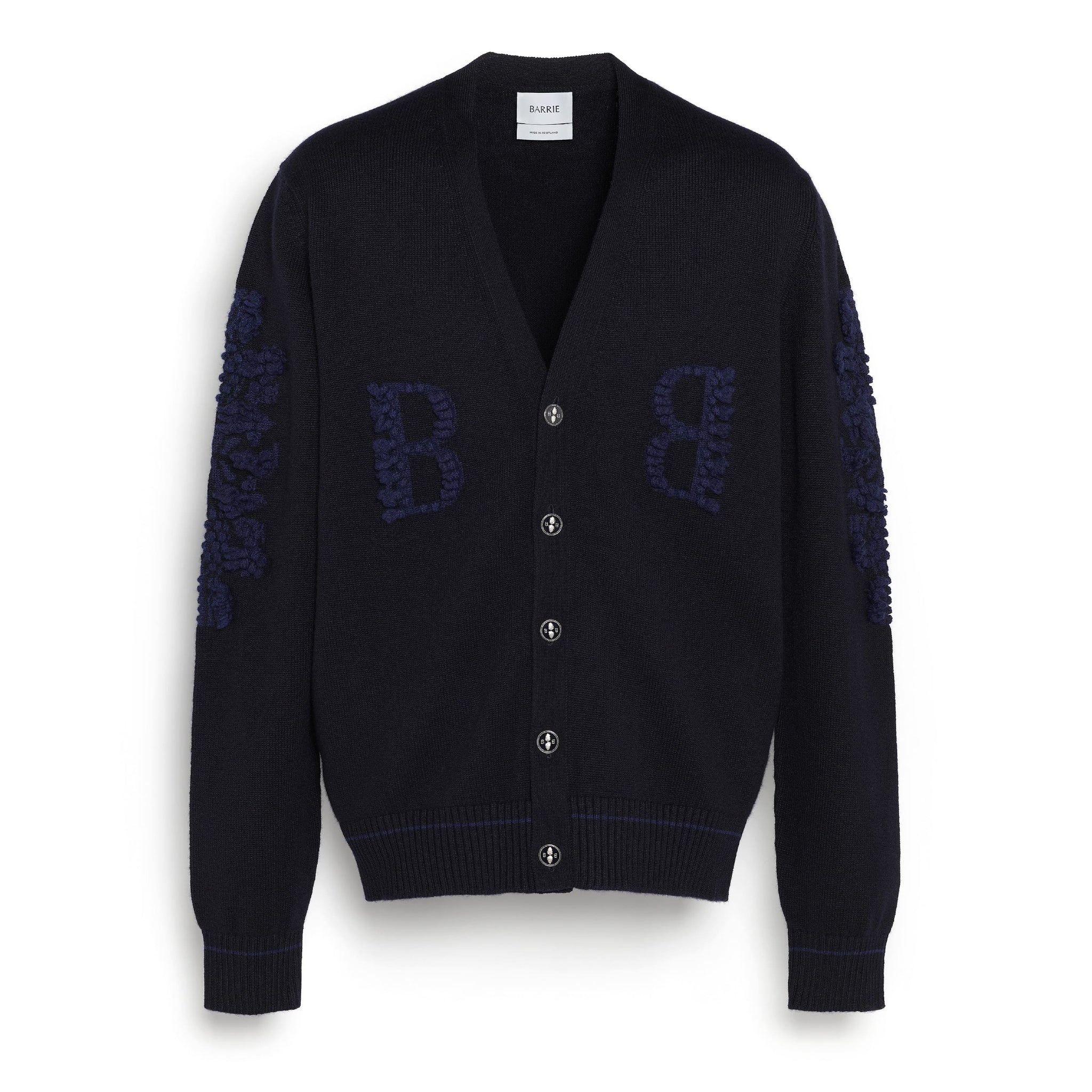 3D logo V-neck cashmere cardigan | Barrie - Barrie