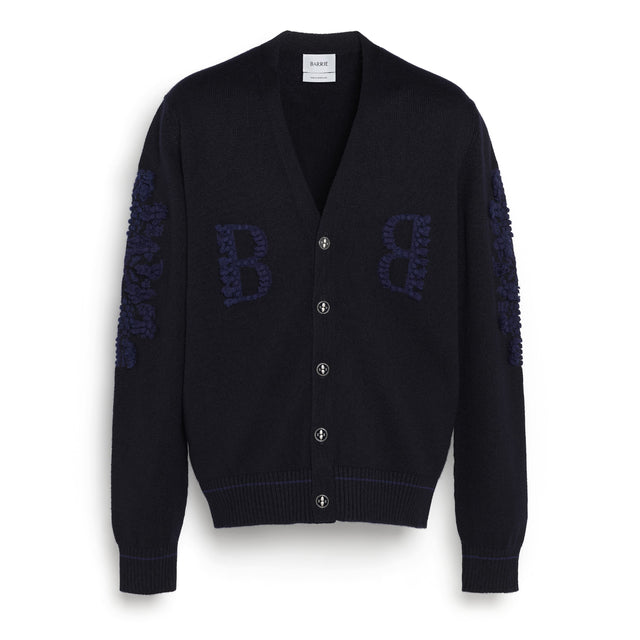 Cardigan col V logo B en cachemire | Barrie - Barrie