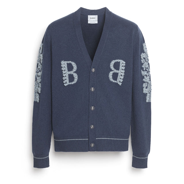 Cardigan col V logo B en cachemire | Barrie - Barrie