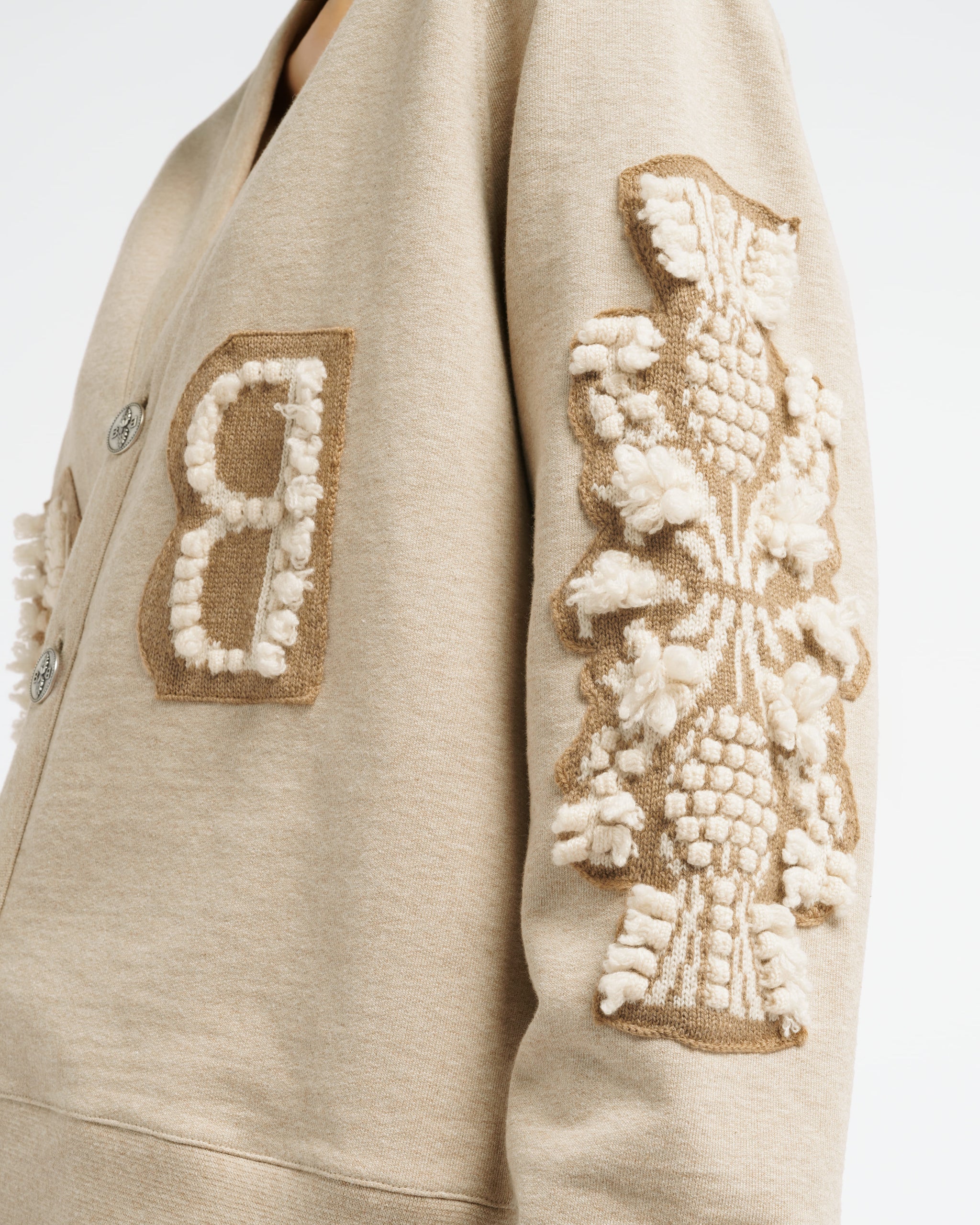 Cardigan in cotton with a cashmere B logo | Barrie - Barrie